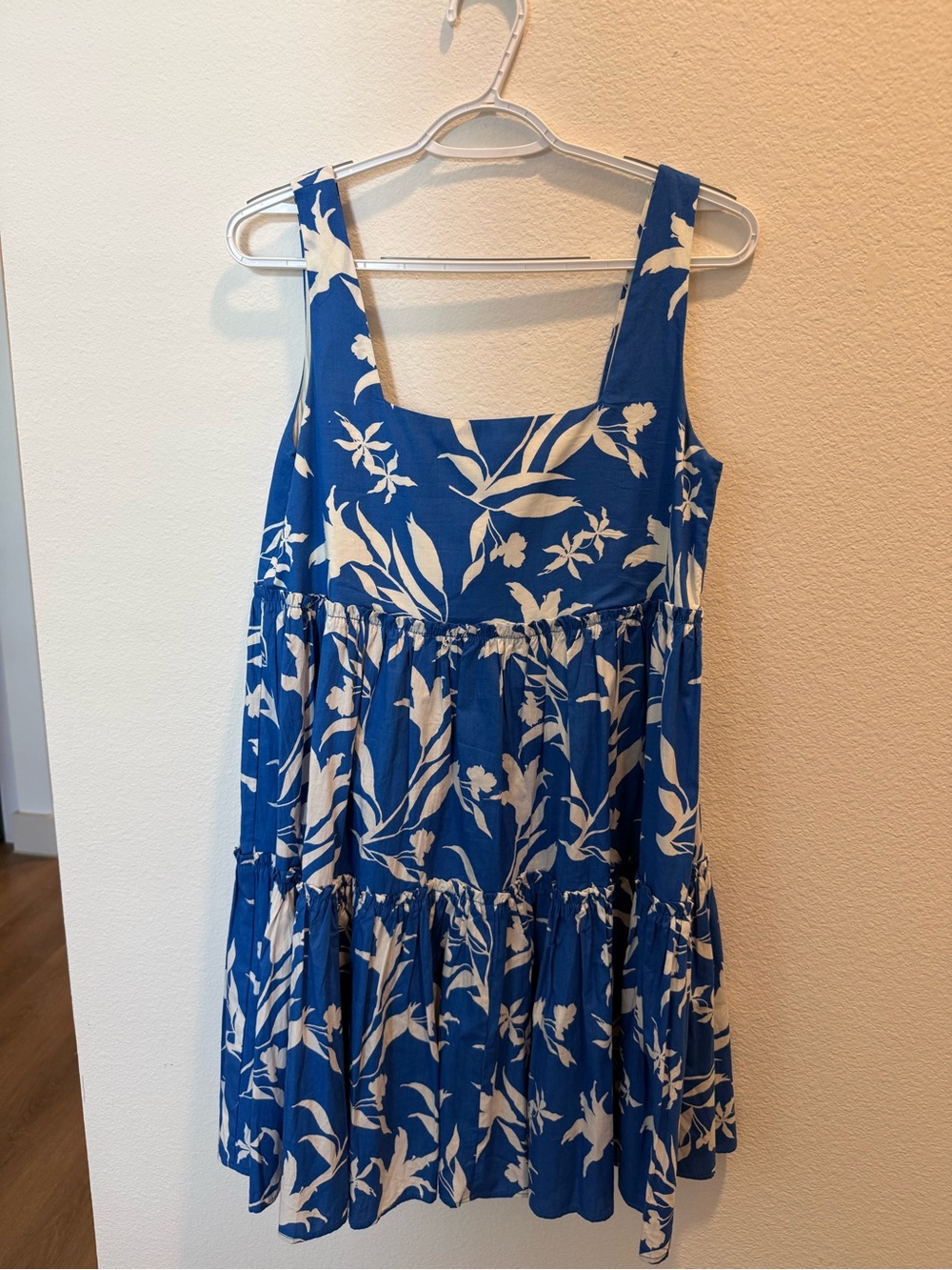 Petal and pup- blue and white floral dress